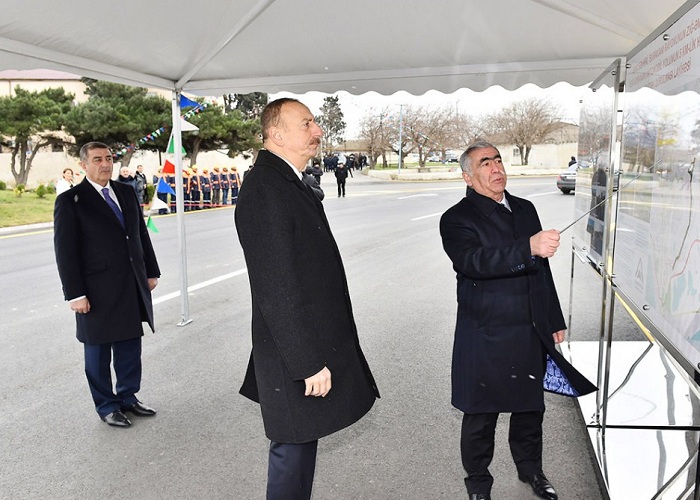 Le président Ilham Aliyev a participé à l’ouverture des routes rénovées - PHOTOS